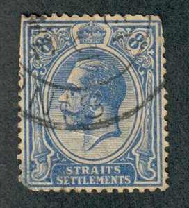 Straits Settlement #157 used single