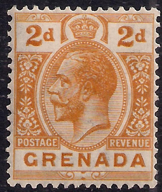 Grenada 1913 KGV 2d Orange MM SG 116 ( L321 )