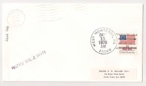 13c Flag #1622 on WEST MONTEREY PA last day cover w Post Due