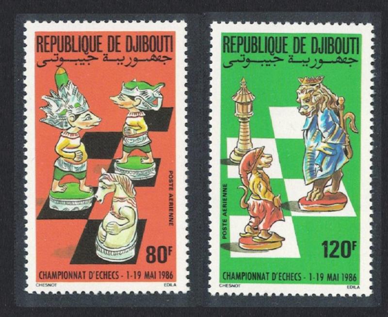 Djibouti World Chess Championship London and Leningrad 2v SG#989-990