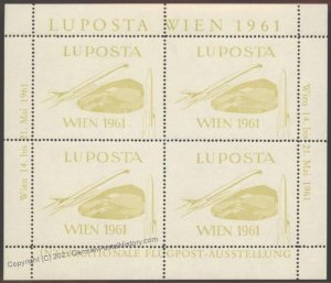 Austria 1961 Rocket Mail Souvenir Sheet LUPOSTA MNH Raasdorf Aspern Vigne 103461