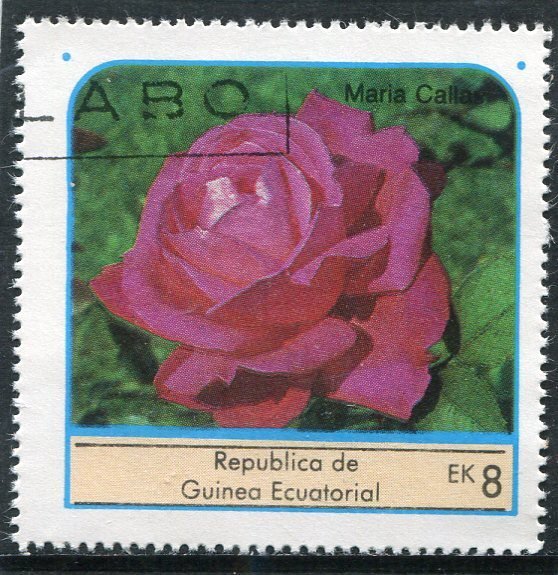 Equatorial Guinea 1976 ROSES MARIA CALLAS 1 value Perforated Fine Used