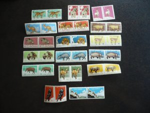 Stamps - Cuba-Scott#888-893,895-899,901-905,907- MH Part Set of 17 Stamps -Pairs