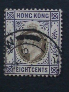 ​HONG KONG-1903 SC#75 119 YEARS OLD-KING  EDWARD VII-USED VF-FANCY CANCEL