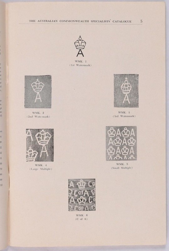 CATALOGUES Australia ACSC 15th Edition, 1953, inc Booklets & Postage Dues.