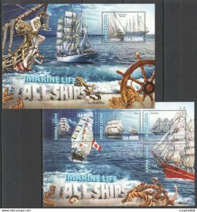 2016 Sierra Leone Transport Marine Life Tall Ships 1+1 ** Stampsst311