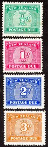 New Zealand Stamps # J22-25 MLH VF Scott Value $53.00