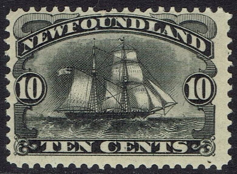 NEWFOUNDLAND 1887 SHIP 10C 