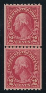 USA 606 - 2 cent Joint Line Pair - XF Mint never hinged