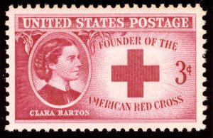 US 967 3c 1948 Clara Barton Founder of the American Red Cross PSAG grade 100 NH