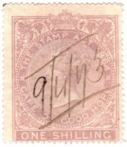 1865 Cape of Good Hope Revenue 3 Shillings Queen Victoria Stamp Duty