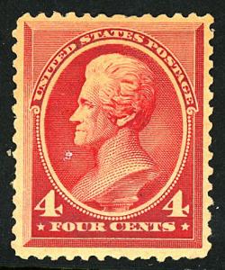 U.S. #215 MINT OG NH Very Large Horizontal Crease