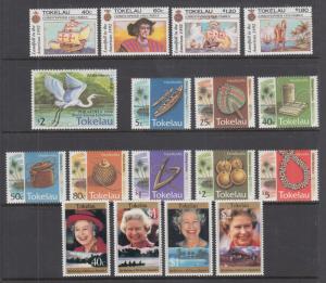 Tokelau Sc 182//226 MNH. 1992-1996 issues, 4 complete sets, VF