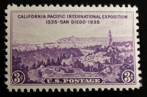 1935 3c California Pacific Exposition, San Diego Scott 773 Mint F/VF NH