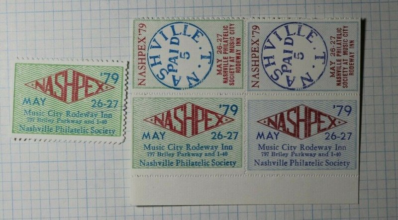 NASHPEX 1979 Music City Rodeway Inn Philatelic Souvenir Ad Label 