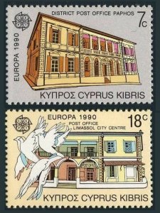 Cyprus 755-756,MNH.Michel 748-749. EUROPE CEPT-1990,Post Offices.