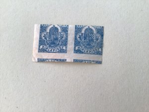 Hungary early imperf pair error stamps Ref A408