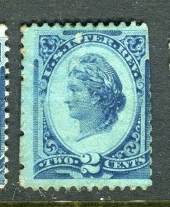 USA; 1880s early classic US Washington Revenue fine used Shade of 2c. value