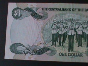 ​BAHAMAS-1974-CENTRAL BANK-$1 DOLLAR-NEAR UNCIR- NOTE- VF-50 YEARS OLD-