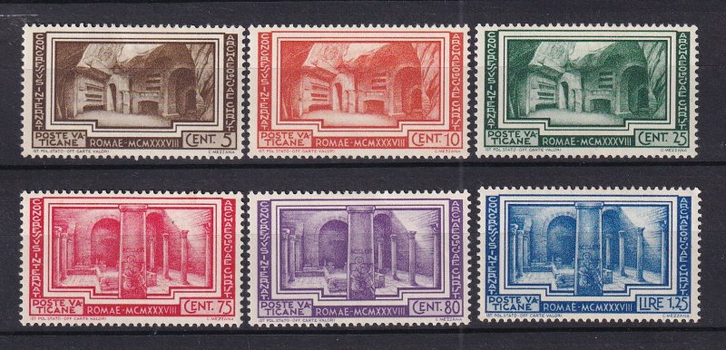 1938 - VATICAN - Scott #55-60 - MH*