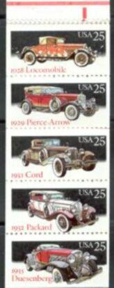 US Stamp #2385a MNH - Classic Automobiles Se-Tenant Booklet Pane of 5