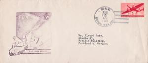 United States 1949 Ship Cancel USS Union Point Barrow Alaska Polar Bear