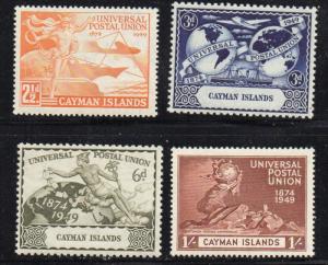 Cayman Islands Sc 118-21 1949 UPU Anniversary stamp set mint