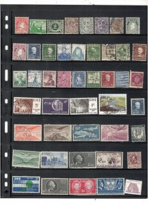 IRELAND COLLECTION ON STOCK SHEET MINT/USED