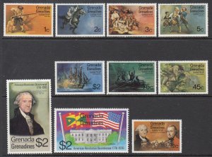 Grenada Grenadines 91-100 US Bicentennial MNH VF