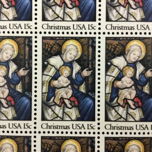  1842   Christmas Madonna   15 cent  MNH Sheet of 50    Issued in 1980 