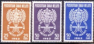 Malaya 1962 SC# 102-4 MNH-OG E28