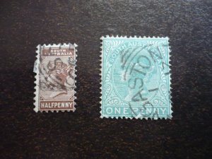 Stamps - South Australia - Scott# 96-97 - Used Part Set of 2 Stamps