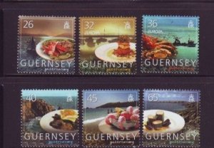 Guernsey Sc 868-873 2005 Europa Gastronomy stamp set mint NH