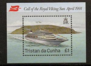 TRISTAN DA CUNHA SGMS513 1991 VISIT OF ROYAL VIKING SUN MNH