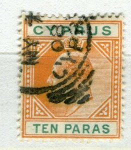 CYPRUS; 1904 early ED VII issue fine used 10pa. value 