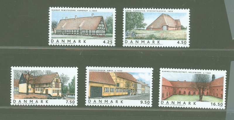 Denmark #1317-1321  Single (Complete Set) (Architecture)