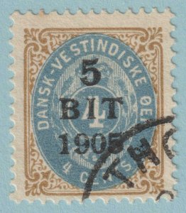 DANISH WEST INDIES 40 - FACIT 29bv3  USED - INVERTED WATERMARK WITH NORMAL FRAME