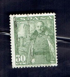 SPAIN SCOTT#802 1954 GENERAL FRANCO - USED