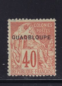 Guadeloupe Scott # 24d F-VF OG lightly hinged nice color scv $ 525 see pic !