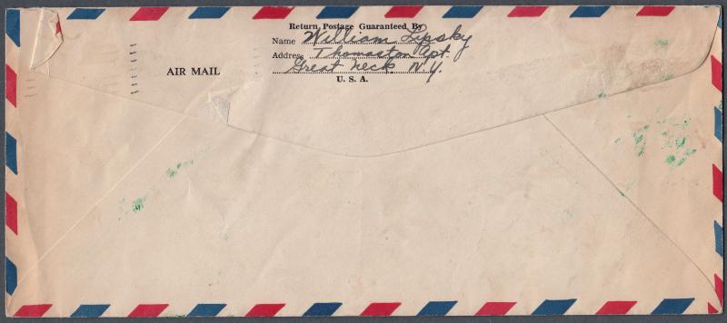 US 1938 First Trans-Atlantic Air Mail Cover Port Washington - Bermuda