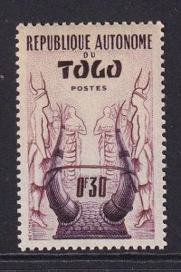 Togo   #333 MNH  1957  Konkomba helmet  30c