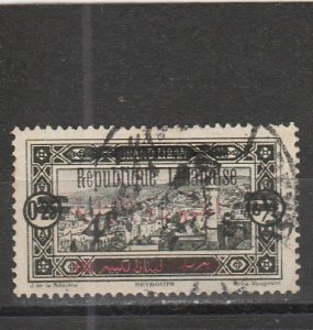 Lebanon  Scott#  96  Used  (1928 Overprinted)