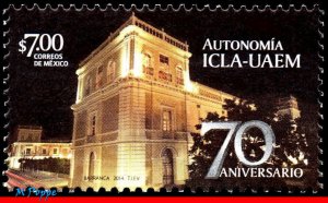 2873 MEXICO 2014 AUTONOMY ICLA-UAEM, 70TH ANNIV., ARCHITECTURE, MNH