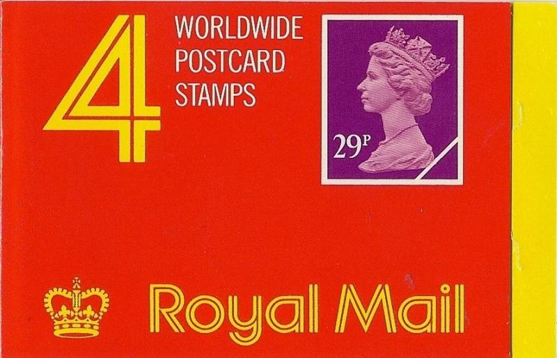 GB 1990 4 x 29p Worldwide Postcard GG2 Booklet cat £20