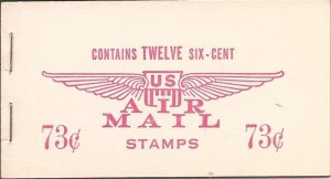 US Stamp 1949 6c DC-4 Skymaster Airmail - 12 Stamp Booklet #BKC4
