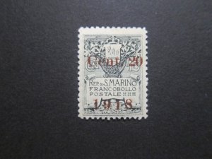 San Marino 1918 Sc 80 set MH