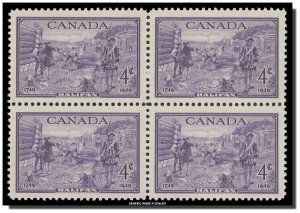 Canada - 283 Block of 4 MNH - Founding of Halifax (1949) 4¢   CV 1.50$