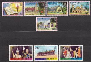 J40996 JL Stamps 2 dif 1976-7 tuvalu sets mh #38-42,43-5