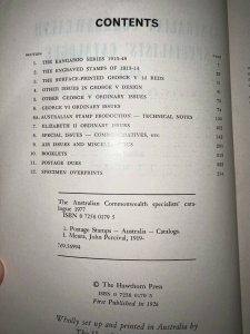 3 BOOKS: Australian Commonwealth Specialists' Catalogues 1968 1977, KGV 1913 