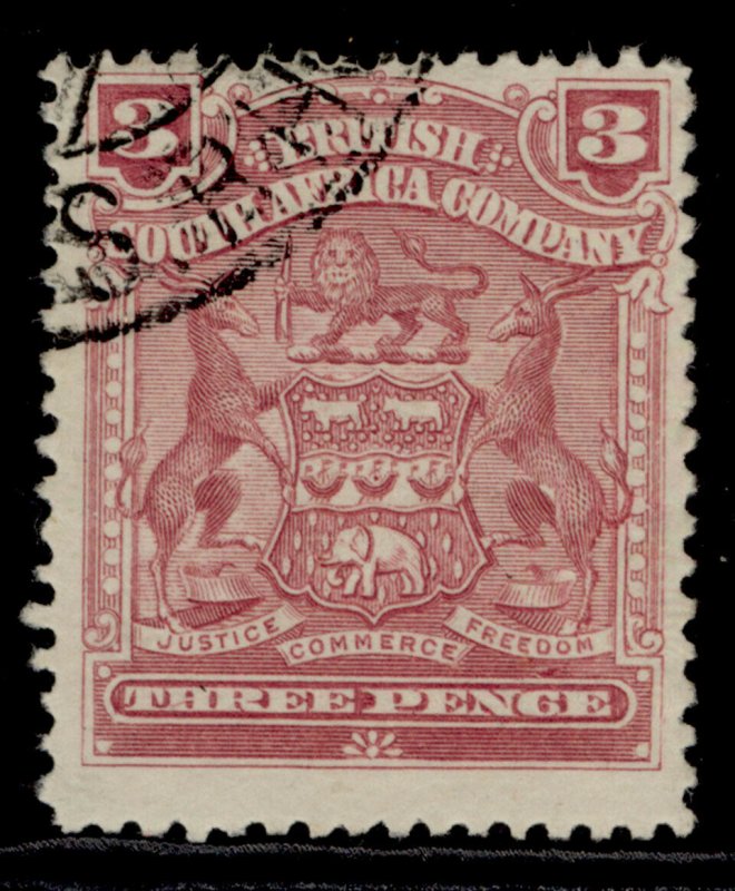 RHODESIA QV SG83, 6d reddish purple, FINE USED. 